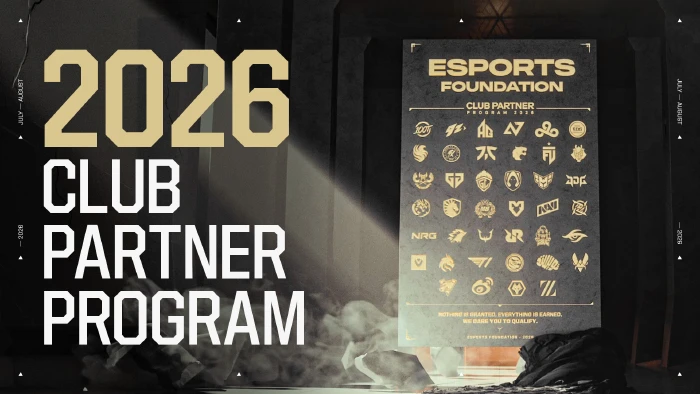 40 Câu lạc bộ esports hàng đầu tham gia Chương trình Đối tác của Esports Foundation