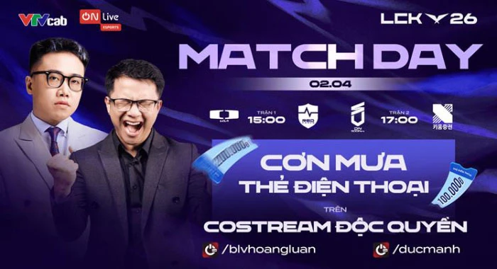 Cộng đồng đổ xô “săn” giftcode và áo đấu khi xem LCK 2026 trên ON Live phiên bản mới Cộng đồng đổ xô “săn” giftcode và áo đấu khi xem LCK 2026 trên ON Live phiên bản mới