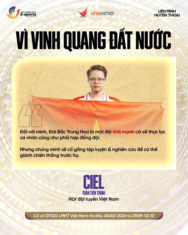 ASIAD 20: HLV Đội Tuyển Quốc Gia LMHT Việt Nam Tin Vào Khả Năng Đoạt Huy Chương Bạc