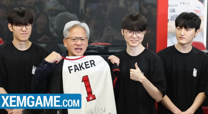 CEO của NVIDIA gặp Faker, còn tự nhận là fan của T1 CEO của NVIDIA gặp Faker, còn tự nhận là fan của T1