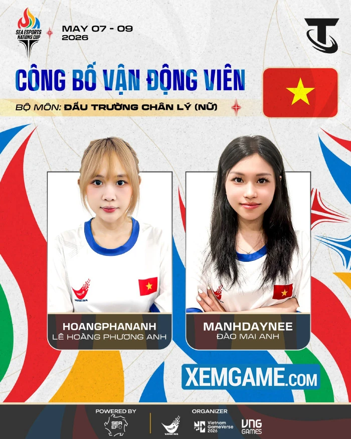 Đấu Trường Chân Lý là bộ môn duy nhất thi đấu nội dung nữ tại SEA Esports Nations Cup 2026