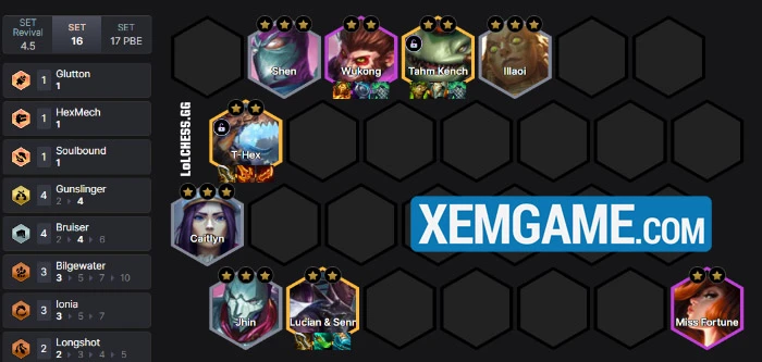 ĐTCL 16.8: Trải nghiệm đội hình mới Jhin T-Hex thú vị ĐTCL 16.8: Trải nghiệm đội hình mới Jhin T-Hex thú vị