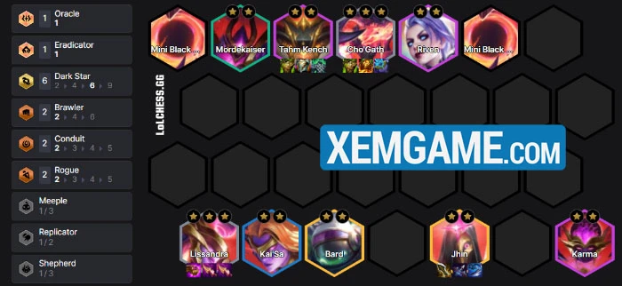 ĐTCL 17.2b: Bài đấu Lissandra Hắc Tinh reroll đang làm mưa làm gió bậc rank Thách Đấu