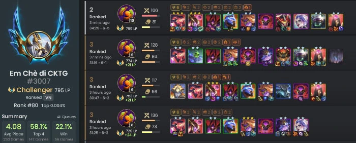 ĐTCL 17.2b: Bài đấu Lissandra Hắc Tinh reroll đang làm mưa làm gió bậc rank Thách Đấu