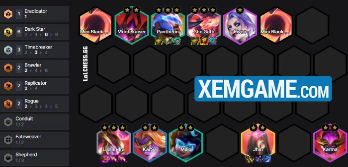 ĐTCL 17.2b: Bài đấu Lissandra Hắc Tinh reroll đang làm mưa làm gió bậc rank Thách Đấu