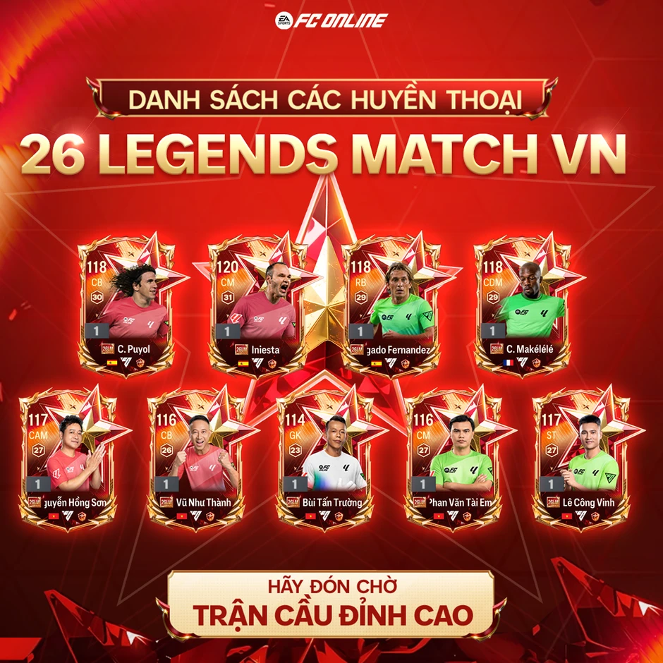 FC Online chơi lớn! Mời huyền thoại bóng đá quốc tế về Việt Nam tham gia giải đấu Legends Match