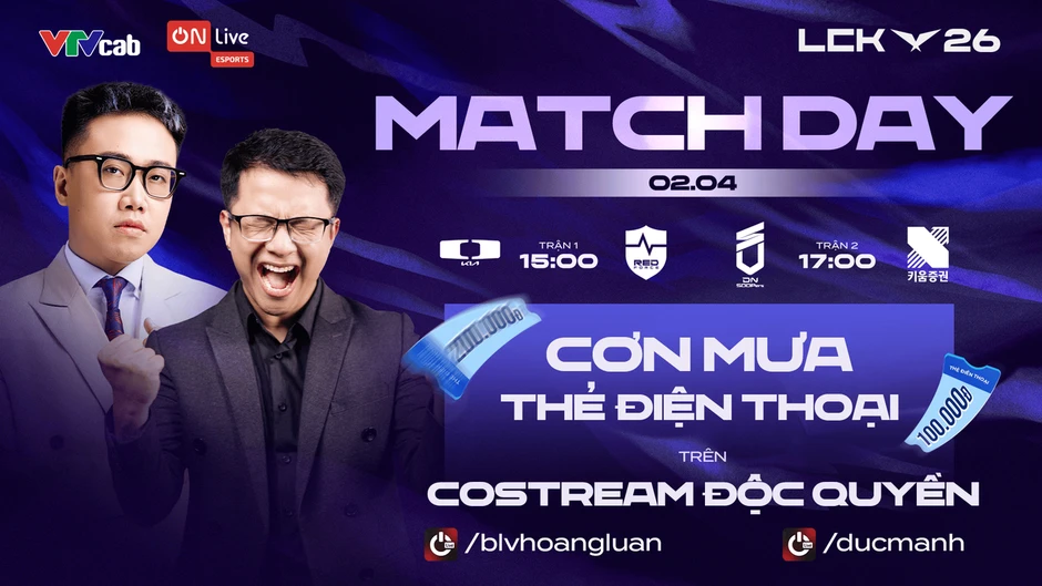 Hàng nghìn khán giả LCK săn "mưa" thẻ điện thoại và áo đấu trên On Live phiên bản mới