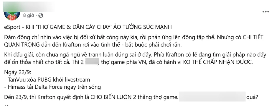 Nam Facebooker cố tình "ngược" dư luận trong drama PUBG nhưng bị "tạt gáo nước lạnh"