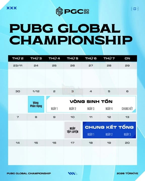 PUBG Global Championship 2026 chính thức đến Istanbul, quy tụ 32 đội mạnh nhất thế giới tranh chức vô địch toàn cầu
