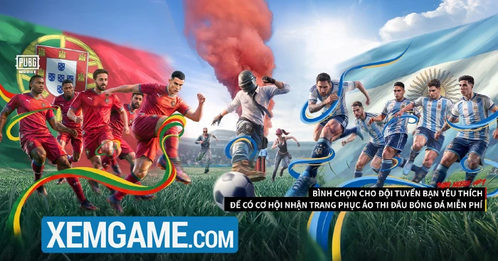 Pubg Mobile hợp tác tuyển Bồ Đào Nha và Argentina trong sự kiện bùng nổ cùng World Cup 2026