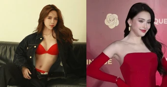 Thiều Bảo Trâm diện nội y đỏ gợi cảm, Tiểu Vy cũng bất ngờ "cạnh tranh"