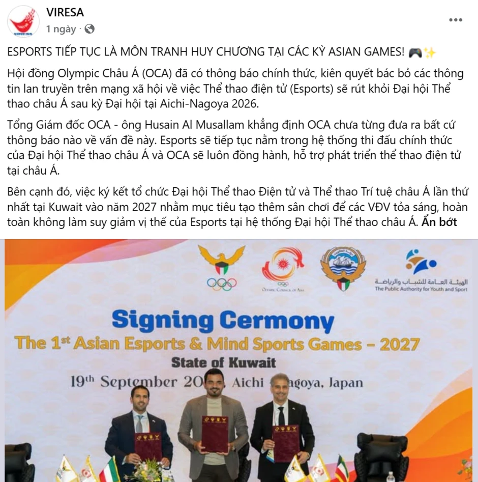 Tin vui cho Esports tại ASIAD nhưng fan ZOFGK lại "hụt hẫng"