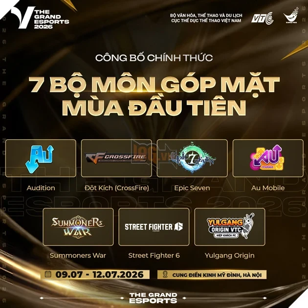 Từ CF, Audition Đến Epic Seven: The Grand Esports 2026 Quy Tụ Loạt Game Đình Đám