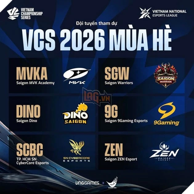 VCS 2026 MÙA HÈ KHỞI TRANH TỪ NGÀY 13/05 - LỊCH THI ĐẤU CHI TIẾT