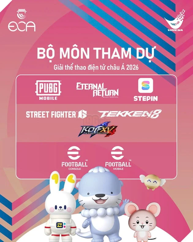 VIRESA Công Bố Danh Sách Chính Thức ĐTQG Tại Esports Championship Asia 2026 VIRESA Công Bố Danh Sách Chính Thức ĐTQG Tại Esports Championship Asia 2026