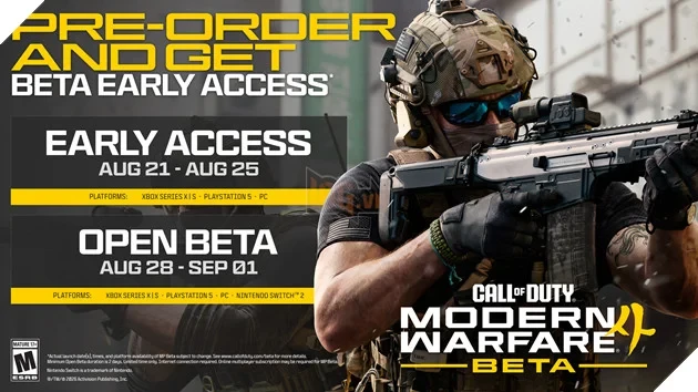 Call of Duty: Modern Warfare 4 Công Bố Thời Điểm Bắt Đầu Open Beta