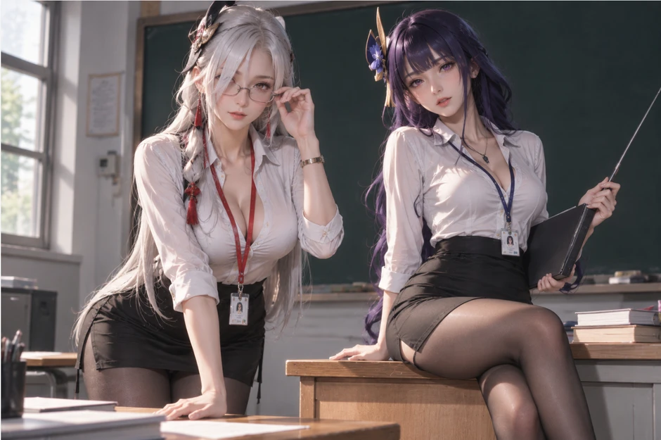 Cộng đồng mạng chia sẻ trend biến các hot girl game và anime thành “cô giáo” Cộng đồng mạng chia sẻ trend biến các hot girl game và anime thành “cô giáo”
