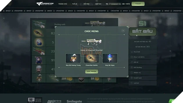 Crossfire – Bingo Tái Xuất Mang Siêu Phẩm FAMAS G2-Empyrean Sovereign Đến Tay Game Thủ Crossfire – Bingo Tái Xuất Mang Siêu Phẩm FAMAS G2-Empyrean Sovereign Đến Tay Game Thủ