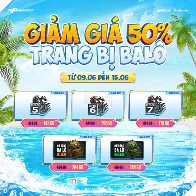 Crossfire Mang Mùa Hè Đến Với Game Thủ Qua Kho Báu Hoàng Gia Sapphire – Beach Party Và Ưu Đãi Sale Balo