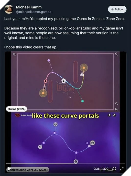 Indie dev tố HoYoverse sao chép minigame trong Zenless Zone Zero