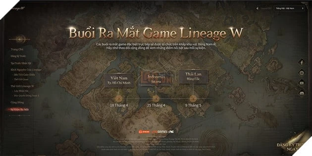 Lineage W ưu ái thị trường SEA với 3 showcase giới thiệu tổ chức riêng cho 3 quốc gia trong khu vực Lineage W ưu ái thị trường SEA với 3 showcase giới thiệu tổ chức riêng cho 3 quốc gia trong khu vực
