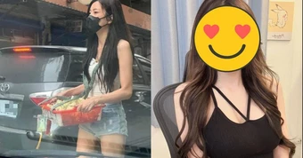 Mặc quần short bán hoa dạo, cô nàng đeo khẩu trang vẫn xinh như hot girl, dân mạng đổ xô tìm info rồi ngã ngửa trước nhan sắc