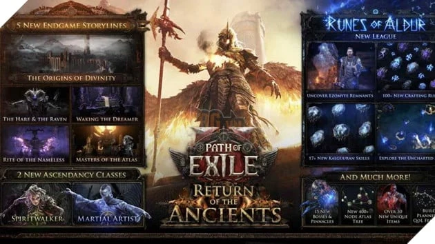 Path of Exile 2 dự kiến ra mắt bản 1.0 trong năm nay, nhưng có thể chưa đủ toàn bộ class