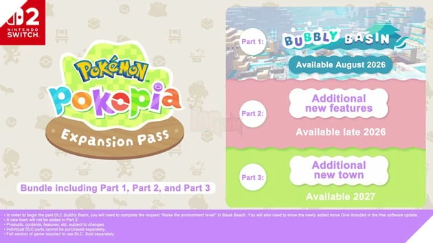 Pokémon Pokopia công bố bản cập nhật miễn phí và Expansion Pass gồm 3 phần DLC