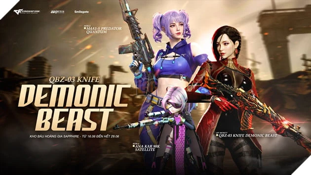 Săn Siêu Phẩm QBZ-03 Knife Demonic Beast Với Kho Báu Hoàng Gia Sapphire Mới Của Crossfire