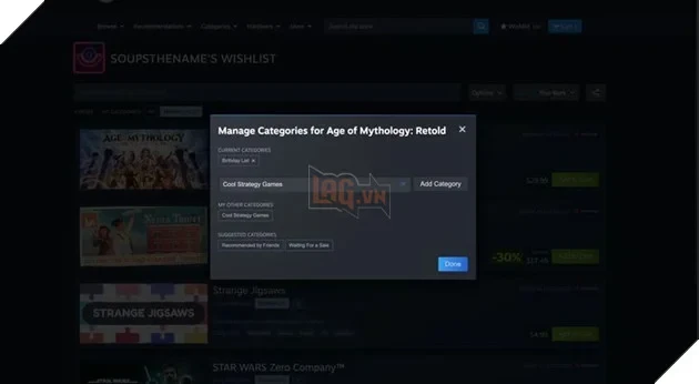 Steam nâng cấp tính năng tặng game và Wishlist, cho phép tặng game không cần tài khoản