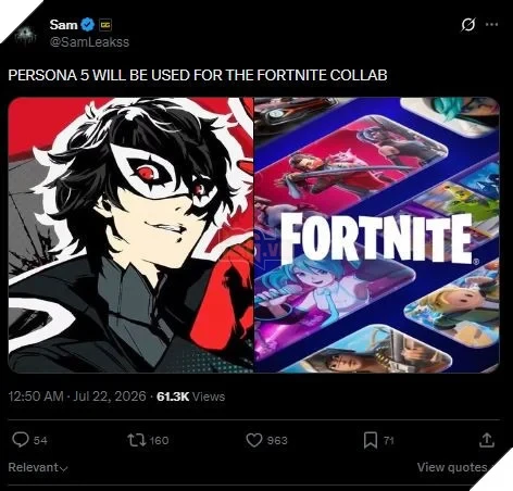 Thương Hiệu Persona Bất Ngờ Rò Rỉ Thông Tin Bắt Tay Cùng Hai Trò Chơi Bùng Nổ Từ Epic