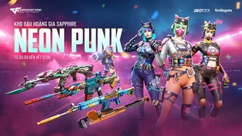 Trang Bị Của Game Thủ Crossfire Sẽ Lộng Lẫy Ánh Đèn Với Kho Báu Hoàng Gia Sapphire Neon Punk