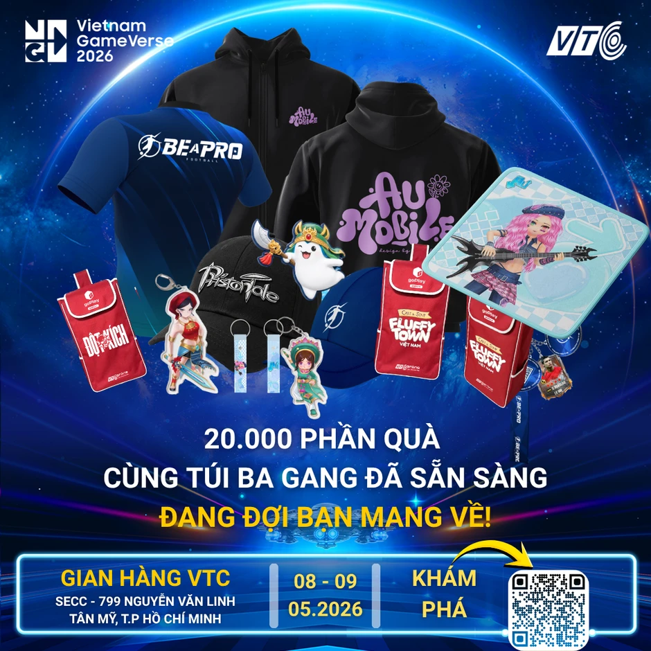 UPRIZE & Lê Bảo Bình giao lưu tại gian hàng VTC GameVerse 2026