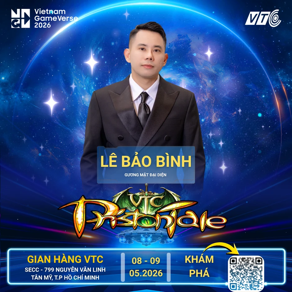 UPRIZE & Lê Bảo Bình giao lưu tại gian hàng VTC GameVerse 2026