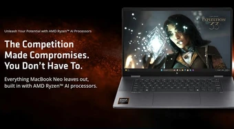 AMD "cà khịa" MacBook Neo trong quảng cáo mới, nhấn mạnh lợi thế laptop Ryzen AI