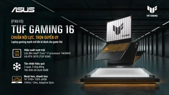 ASUS Giới Thiệu Laptop TUF Gaming 16 Trang Bị RTX 50 Series Tại Việt Nam