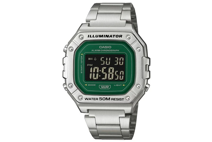 Casio giới thiệu đồng hồ số W218HD-3AV giá rẻ với mặt xanh lạ và thời lượng pin lên tới 7 năm