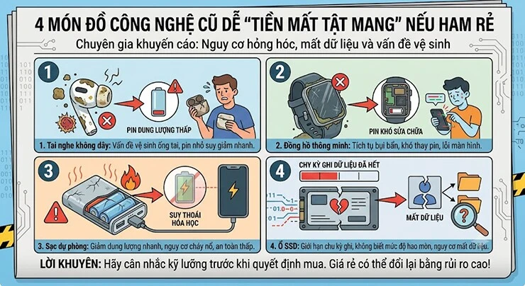 Đây là 4 loại thiết bị công nghệ cũ dễ “tiền mất tật mang” chỉ vì ham rẻ