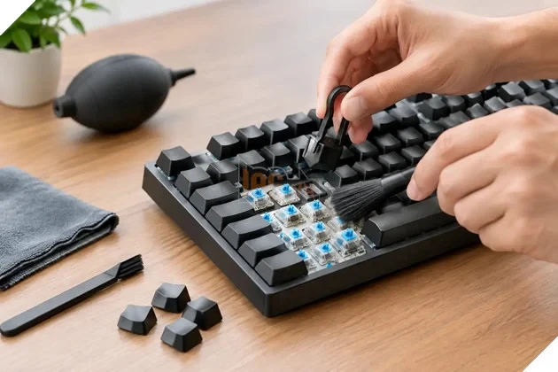 Dùng máy sấy tóc 2000W để bóc sticker, game thủ làm chảy phím laptop mới mua
