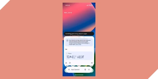 Gemini gặp lỗi không thể thực hiện cuộc gọi trên Android và Android Auto
