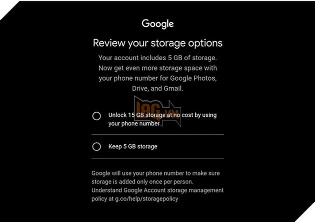 Google thử nghiệm giới hạn Gmail miễn phí xuống còn 5GB nếu không xác minh số điện thoại Google thử nghiệm giới hạn Gmail miễn phí xuống còn 5GB nếu không xác minh số điện thoại