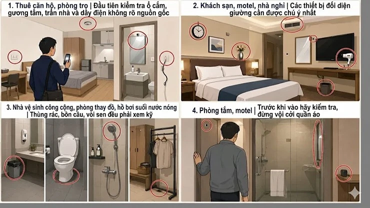 Hàng loạt vụ quay lén gây chấn động, đâu là nơi dễ bị gắn camera nhất?