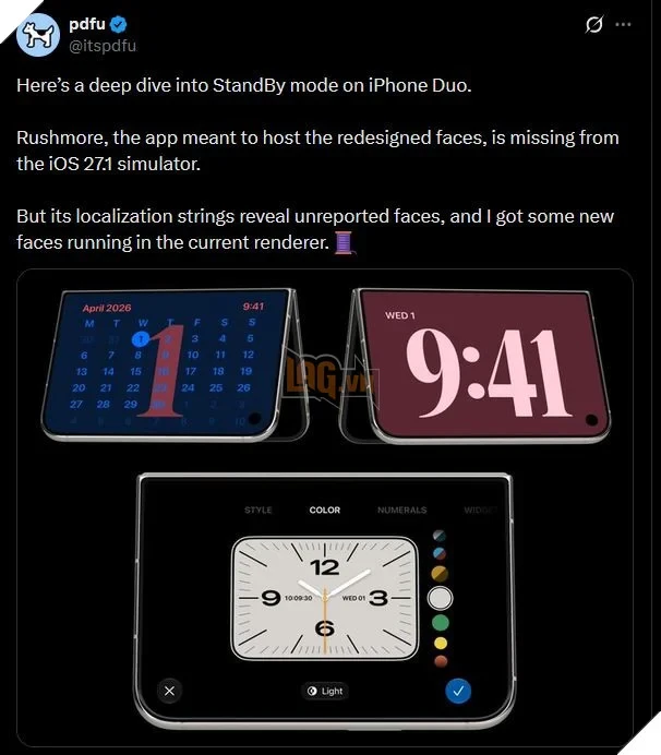 iPhone Duo lộ thêm 5 giao diện màn hình chờ chưa được Apple công bố
