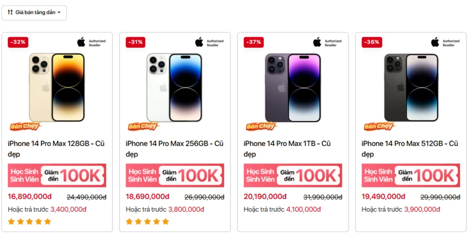 Làn sóng rao bán iPhone đời cũ, nhiều nhất là iPhone 14 Pro Max
