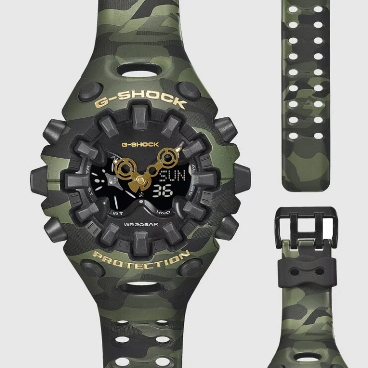 Loạt G-Shock mới của Casio gây chú ý với thiết kế ngụy trang pha sắc vàng