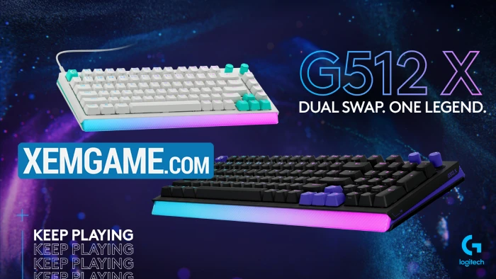Logitech G512 X - cho phép thay thế nhanh các phím analog và phím cơ