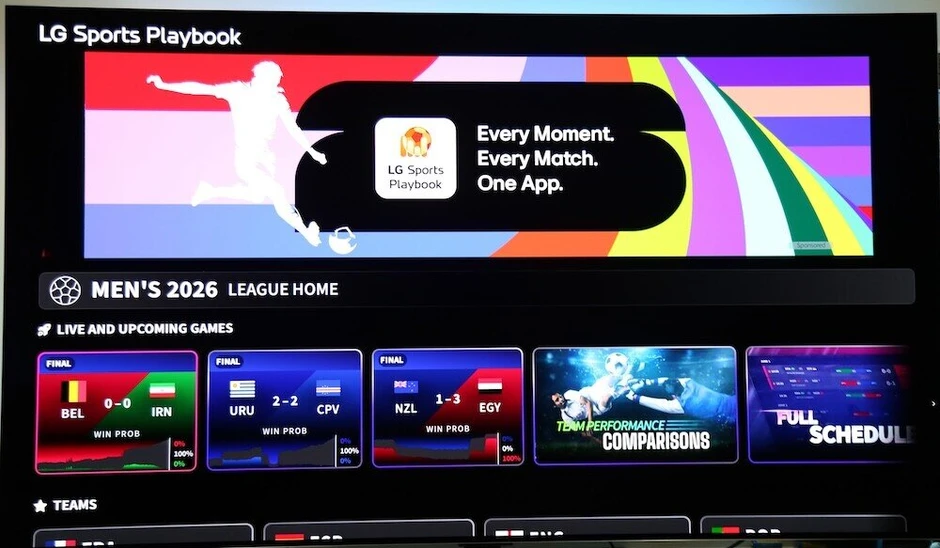 Mang cả sân vận động về nhà: LG tái định nghĩa trải nghiệm thể thao trên thế hệ TV AI 2026 Mang cả sân vận động về nhà: LG tái định nghĩa trải nghiệm thể thao trên thế hệ TV AI 2026