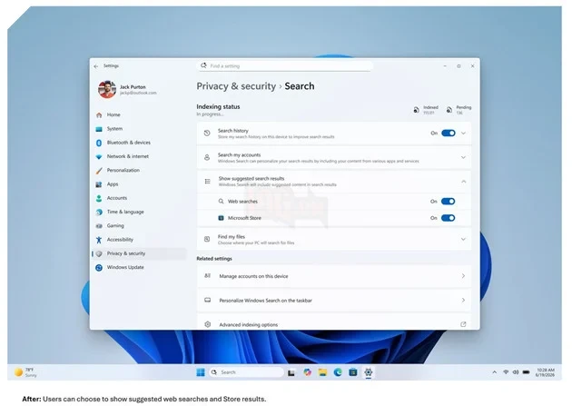 Microsoft nâng cấp Windows Search trên Windows 11, loại bỏ quảng cáo và cải thiện khả năng tìm kiếm