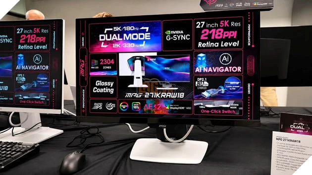 MSI ra mắt màn hình Mini LED 5K hỗ trợ 180Hz và chế độ 2K 330Hz đầu tiên cho game thủ
