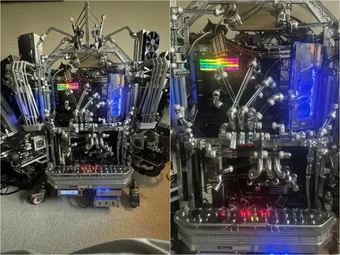 Nam game thủ bá đạo, tự dựng case PC khổng lồ cực hầm hố như robot, siêu tản nhiệt, yên tĩnh tuyệt đối